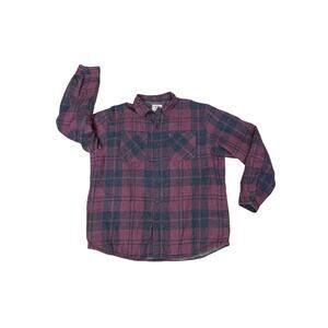 Wrangler Flannel Shirt Jacket Coat Men’s Size XL Black/Red Plaid Sherpa Lined